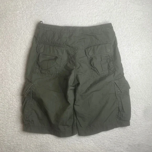 Gap Gapkhakis Loose Fit Cargo Shorts Mens XS Green utility Crocodile 279454-03 - Picture 1 of 9